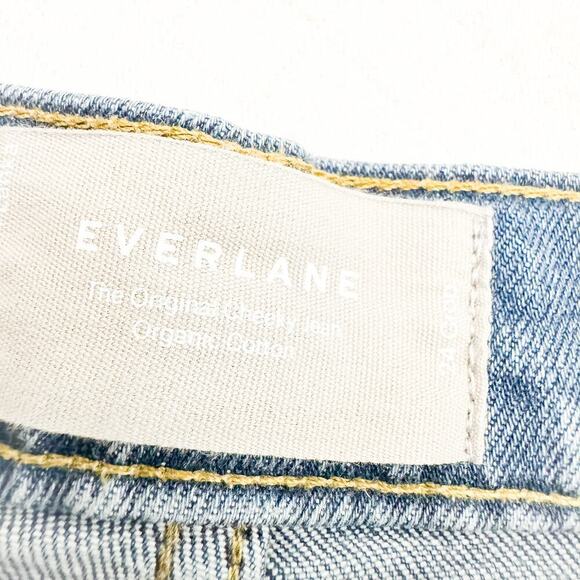 Everlane The Orginal Cheeky jean Organic Cotton Light Denim Jeans Size 24 Crop - Picture 6 of 9